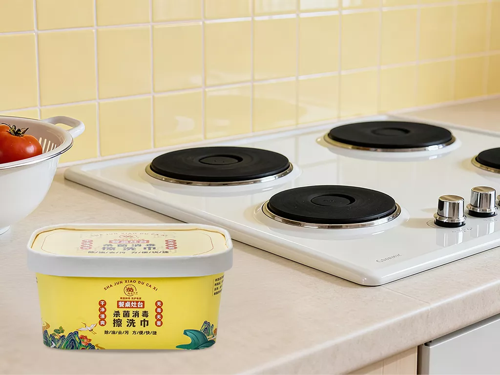 雨露鲜荷 - 餐桌灶台杀菌消毒擦洗巾